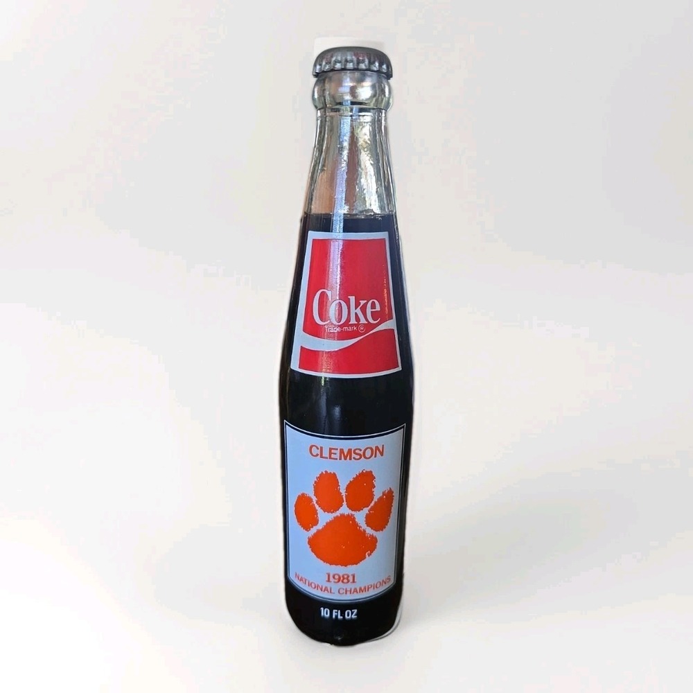 Coca Cola Collector Bottle 1981 Clemson National Champions Sealed Bottle